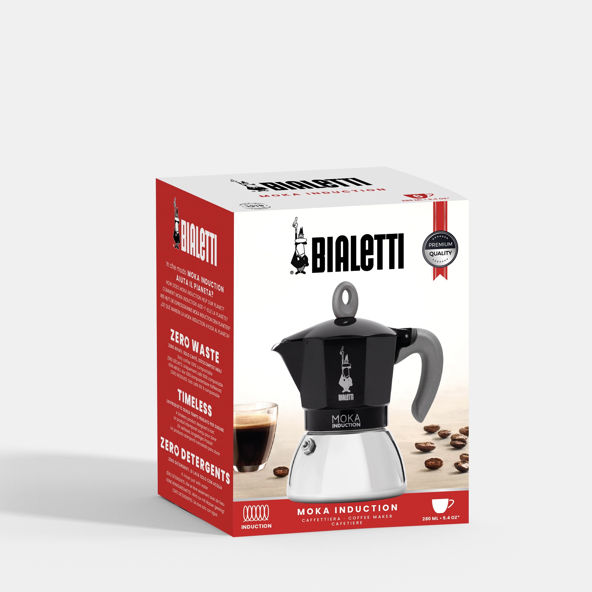 Bialetti - Moka Induktion schwarz für 4 Tassen