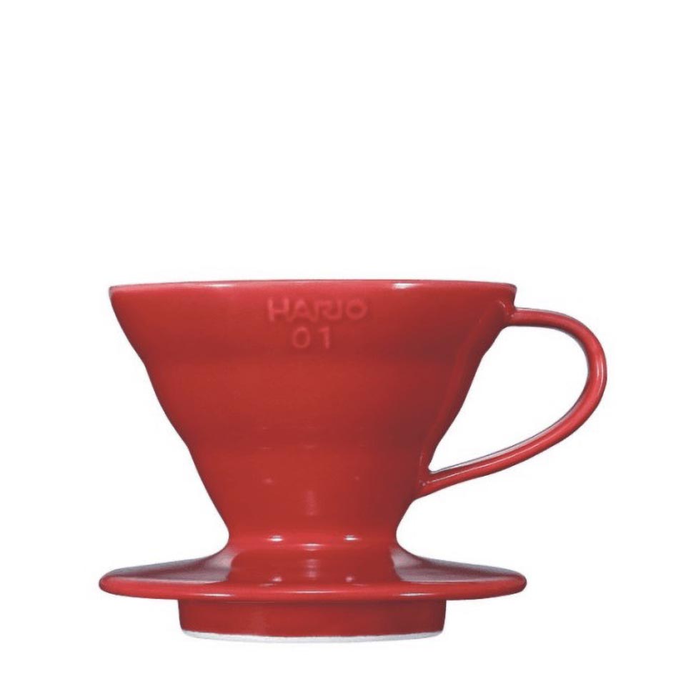 Hario - Handfilter | Dripper V60 Größe 01 Porzellan rot