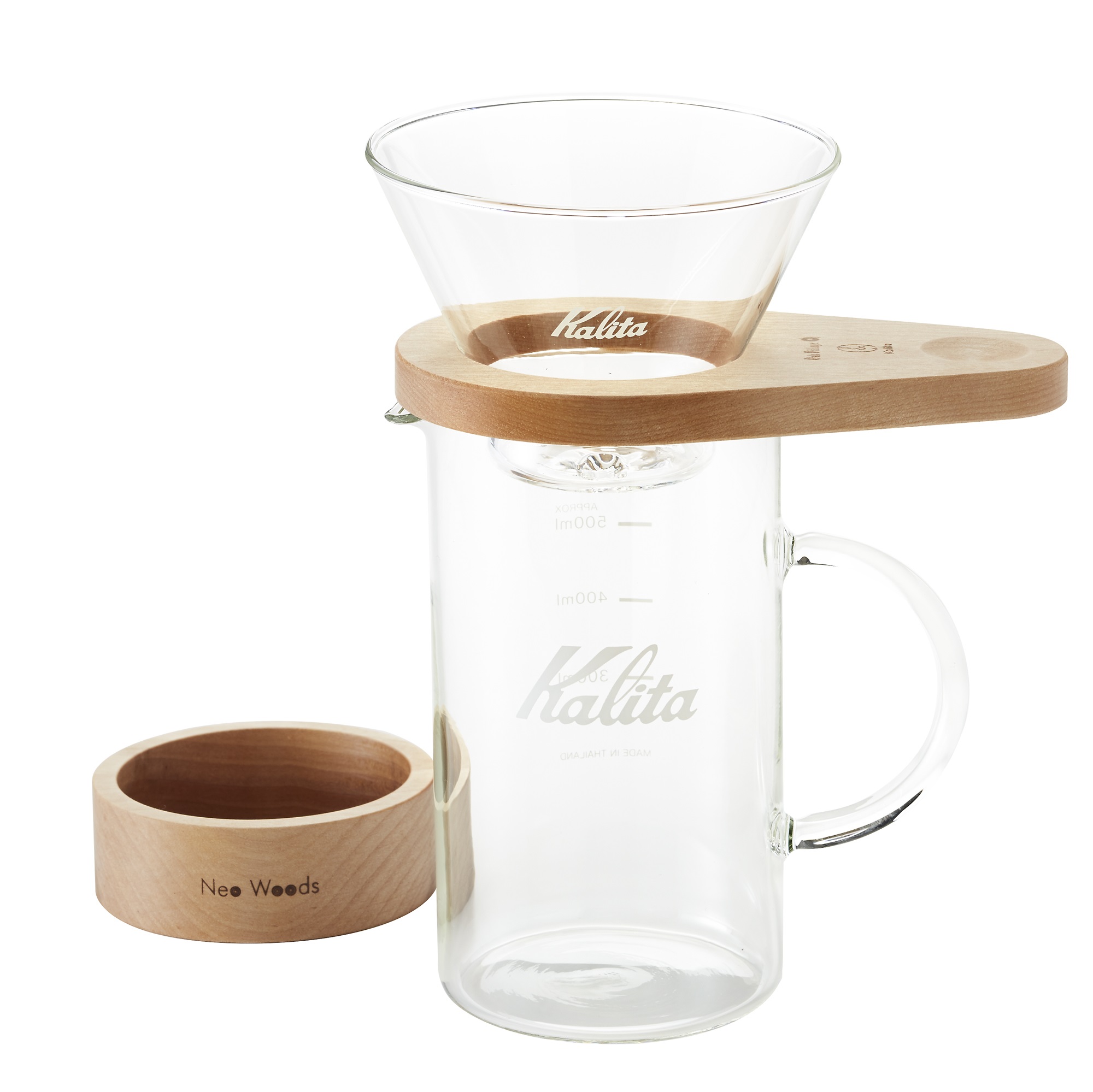 Kalita - Drop Shape Set aus Glas und Holz