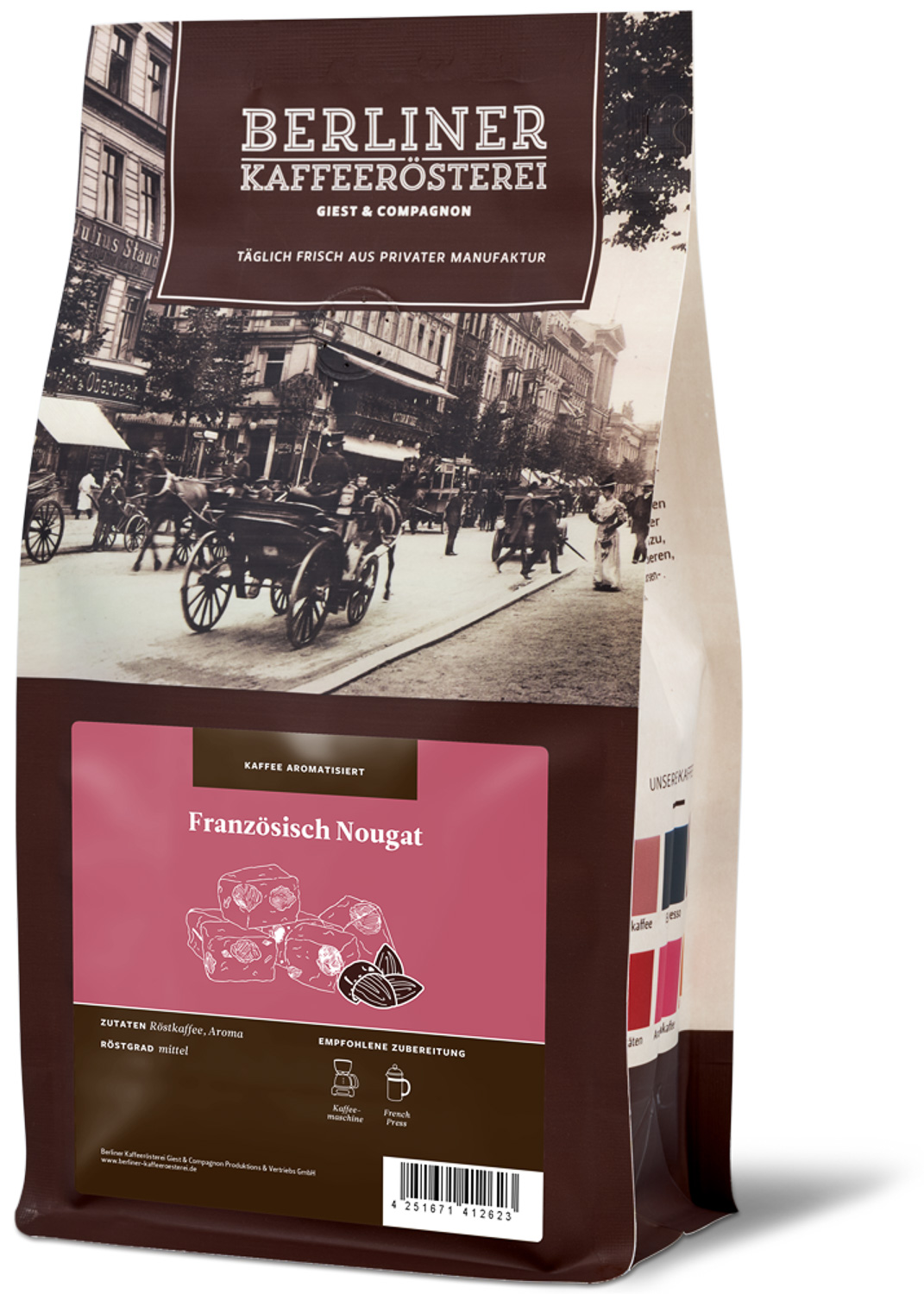 aromatisierter Kaffee französisch Nougat