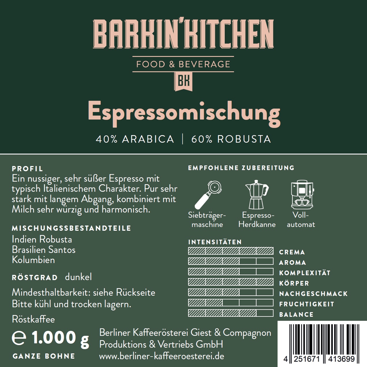 Barkin`Kitchen Espresso