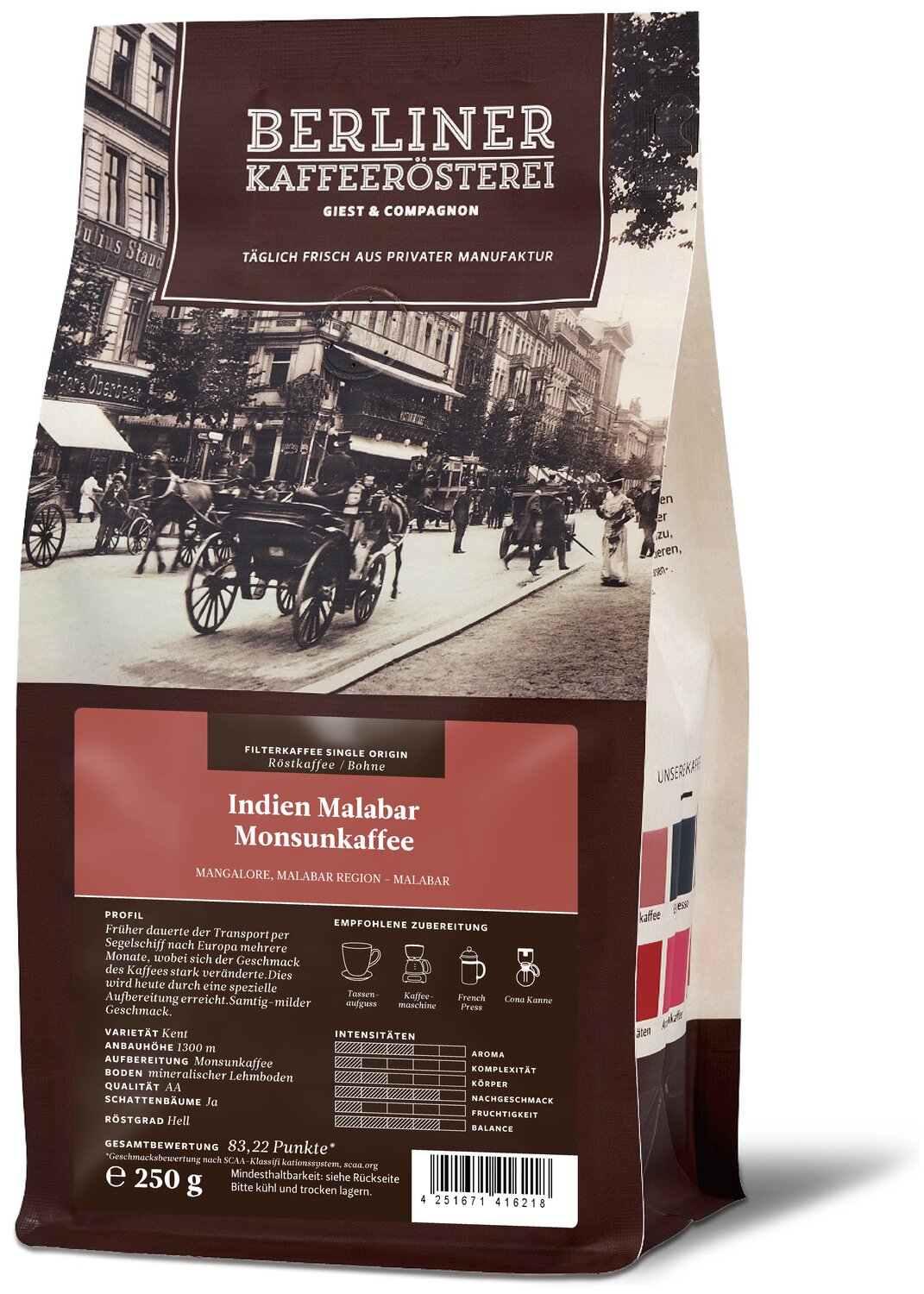 Indien Malabar Monsunkaffee